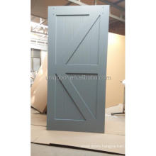 Single panel white sliding barn door with sliding door hardware